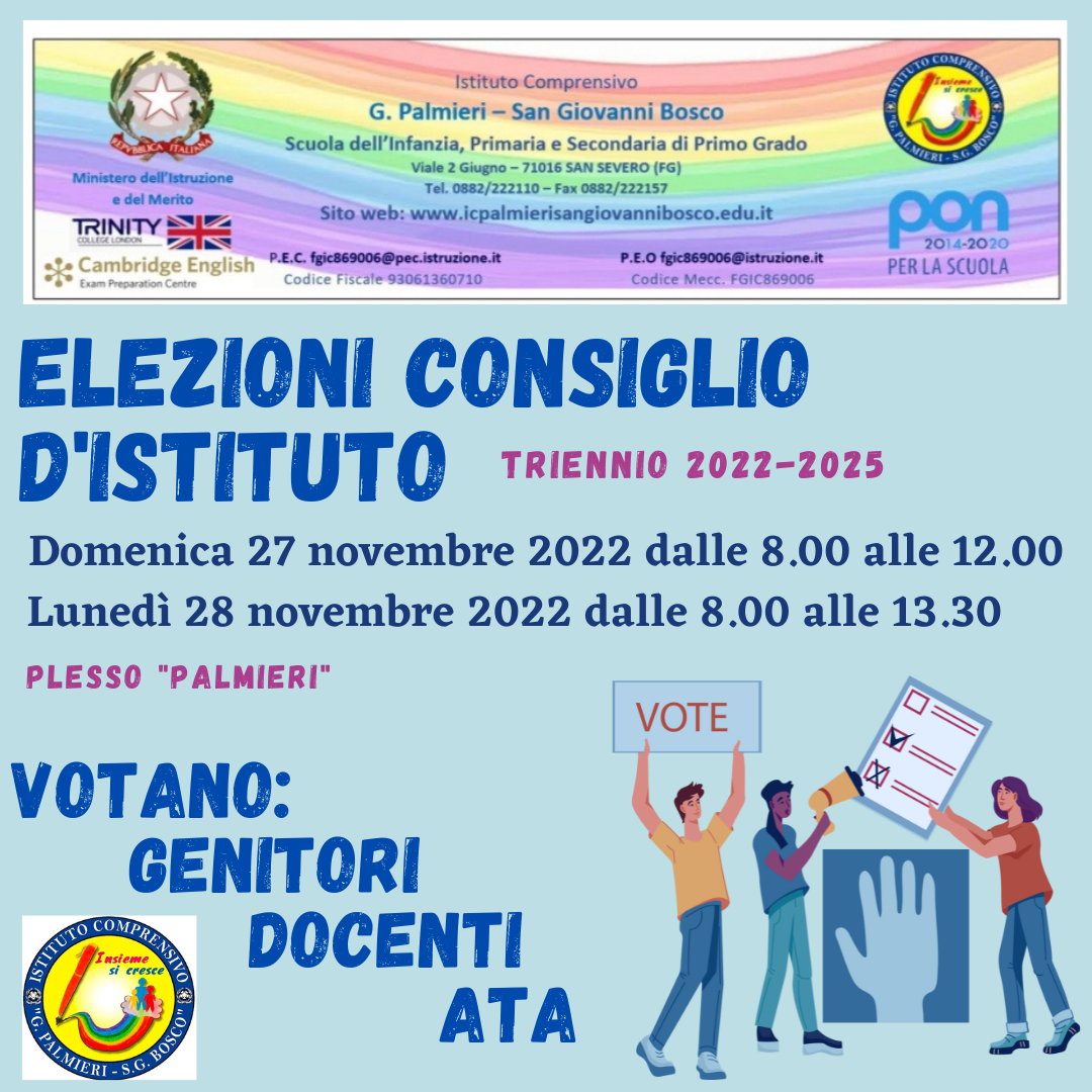 CIRCOLARE N.77- Rinnovo  Elezione Consiglio d’Istituto triennio 2022/2023 – 2023/2024 – 2024/2025.